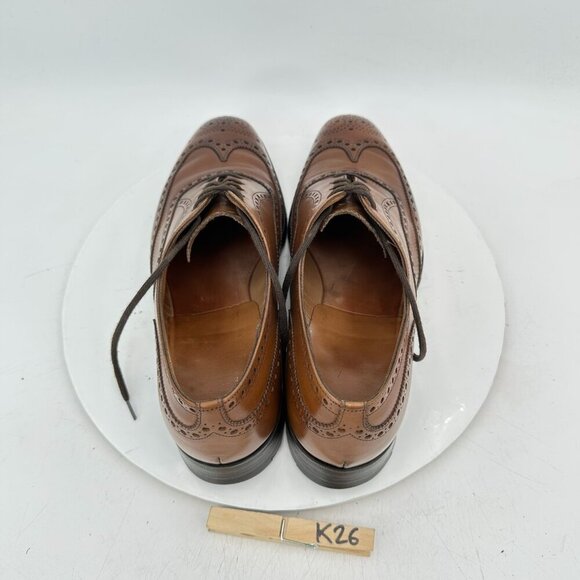 Church’s Sandringham 173 UK 8.5 F US 9.5 Brown Leather Wingtip Oxford Shoes - Picture 9 of 12
